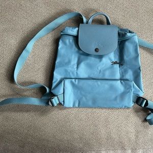 NEW! Le Pliage Club Backpack, Norway Blue, Nylon Foldable. Comes with dust bag